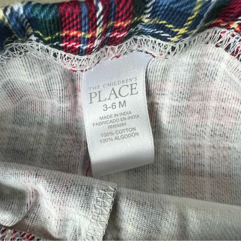 THE CHILDREN’S PLACE Plaid Pajama Pants for‎ holiday Christmas, 0-3m - Picture 3 of 3
